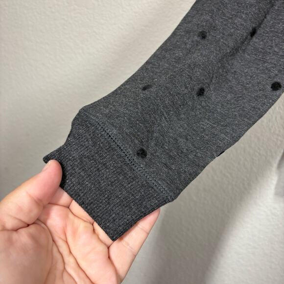 PJ Salvage Size Large Snow Dots Long Sleeve Top Heather Slate Gray Crew Neck - Picture 5 of 10